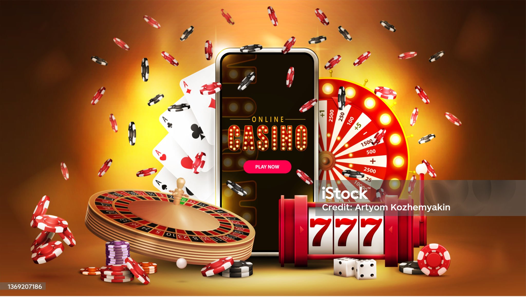 online casino banner with smartphone casino slot machine roulette playing cards poker chips - Looking for the Best Casino Slot Providers? Try Live22